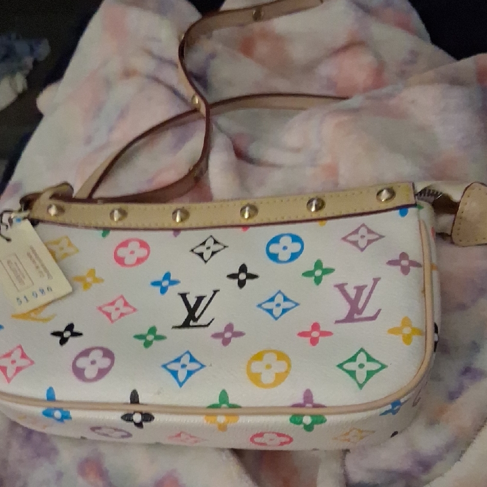 Louis Vuitton White Multicolor Shoulder Bag